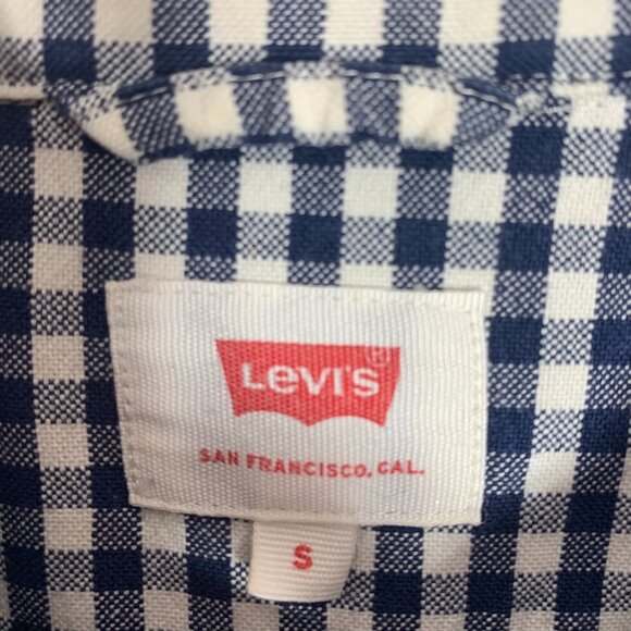 small check black and white mans button down shirt size small LEVIS - Picture 4 of 16